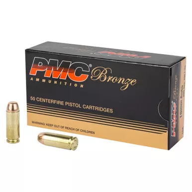 PMC Ammunition Bronze - 10MM, 200Gr, Full Metal Jacket, 50-Round Box