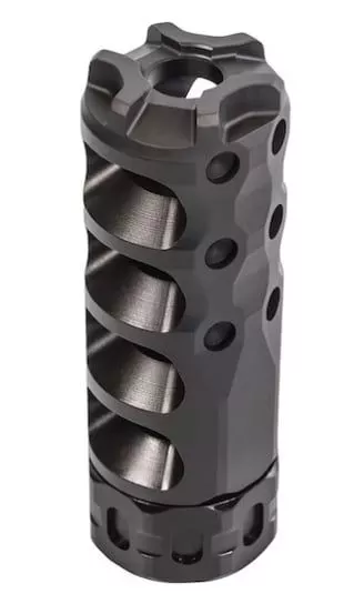 Precision Armament Hypertap Slim Muzzle Brake 9mm/.350 Cal – 1/2×28 – Black – A04684