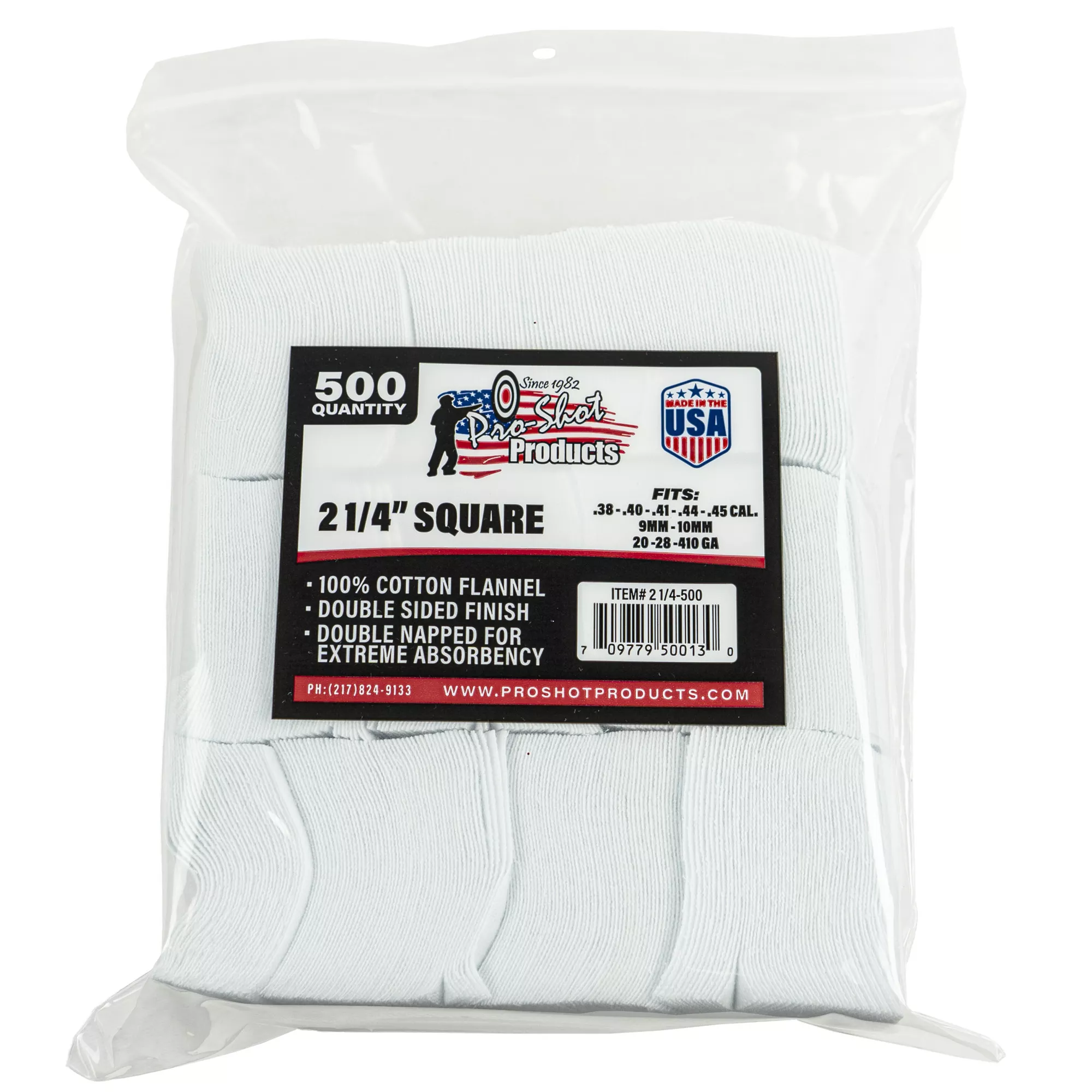 PRO-SHOT PATCH .38-.45CAL 2 1/4″ 500
