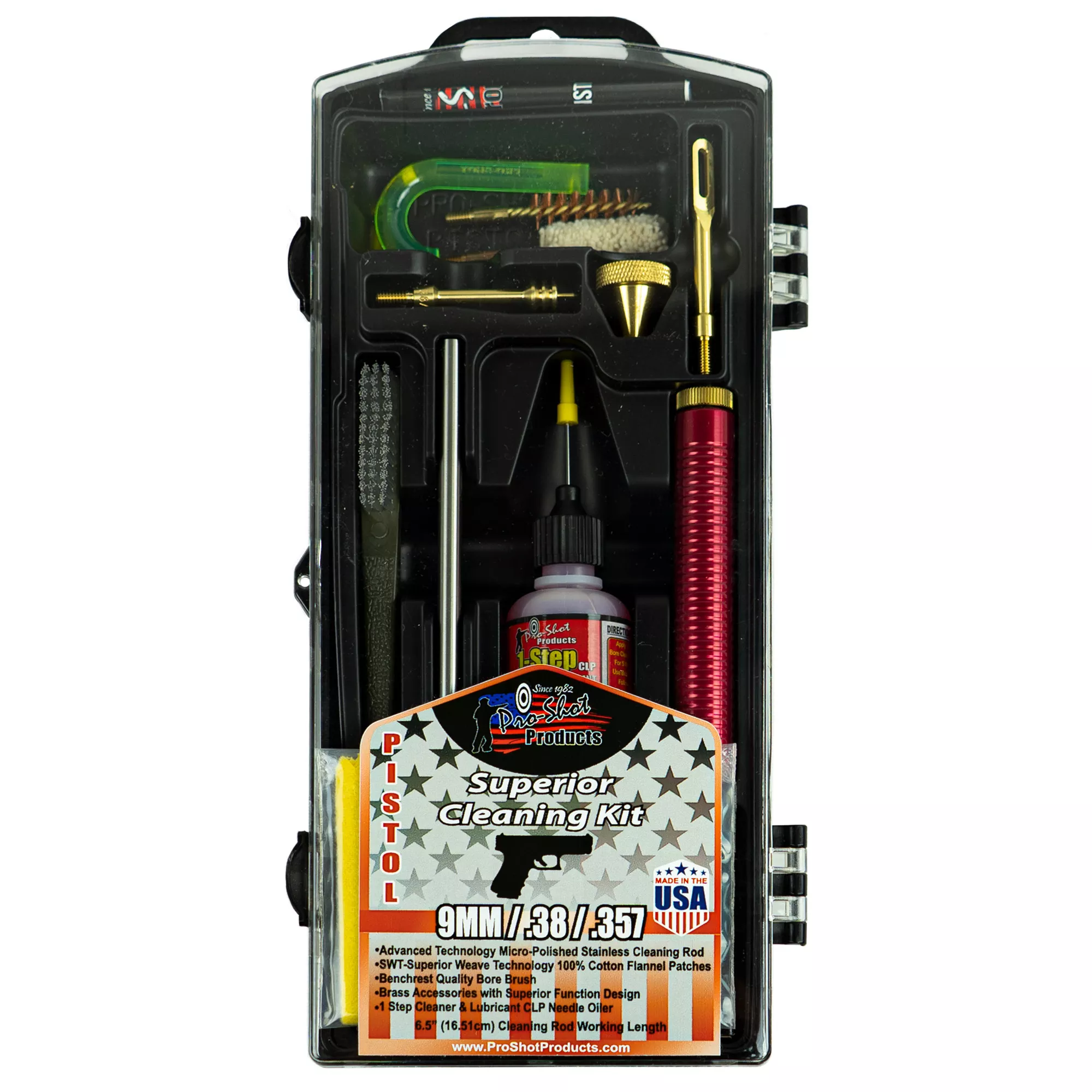 PRO-SHOT PSTL CLNG KIT 38/357/9MM BX