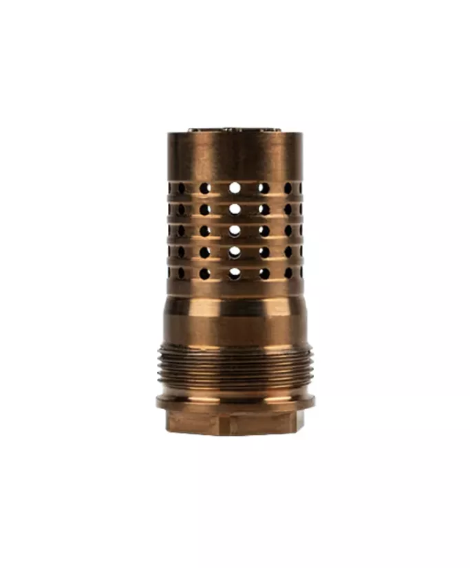 Q, LLC. Rear End 1/2″x28 90-Degree Shoulder Quickie Fast-Attach Muzzle Brake – RE-CB-1/2X28