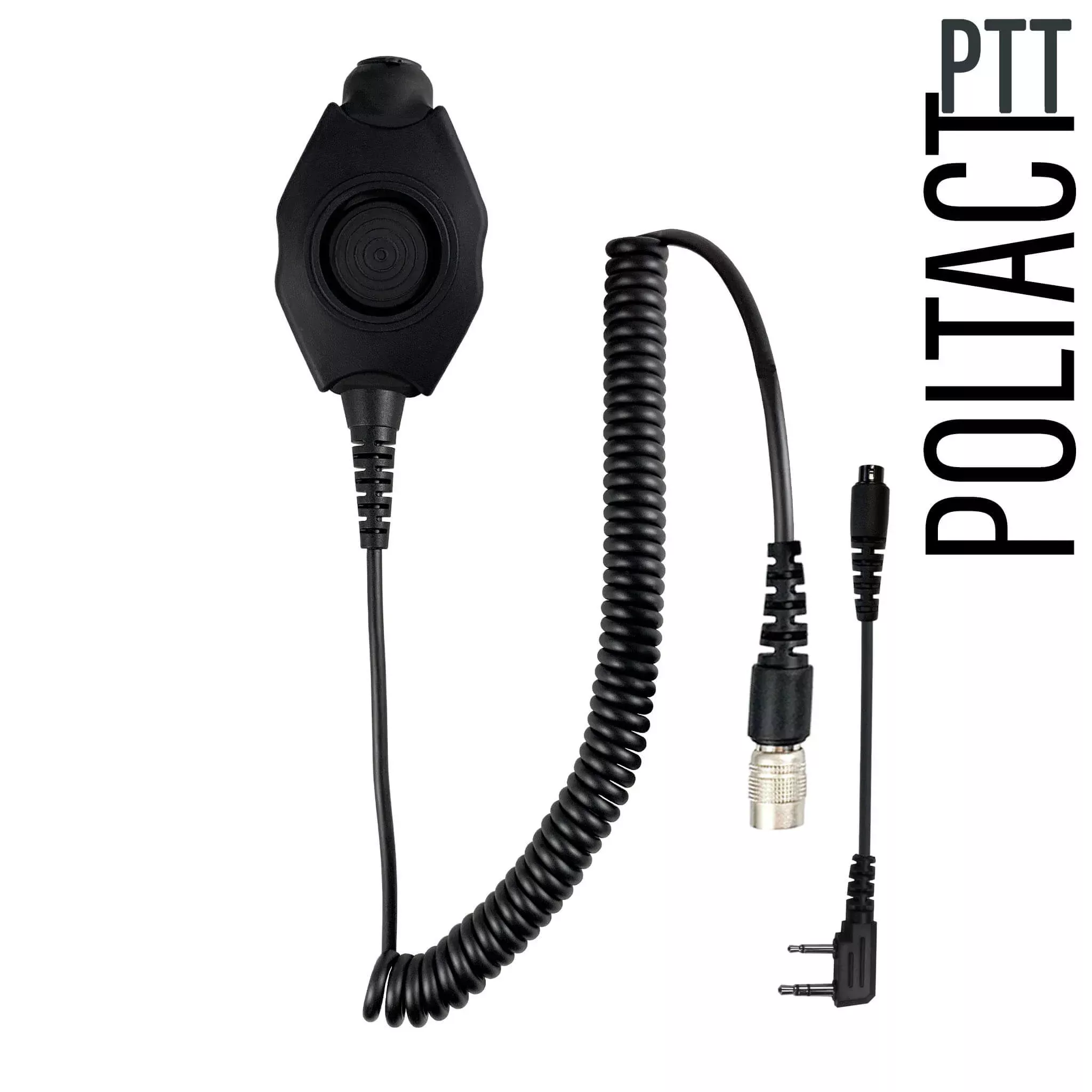 Quick Disconnect Push-to-Talk Radio Adapter for Headsets – 2-Pin Two-Way Radio Compatible (Kenwood / Baofeng / TYT / Retevis)