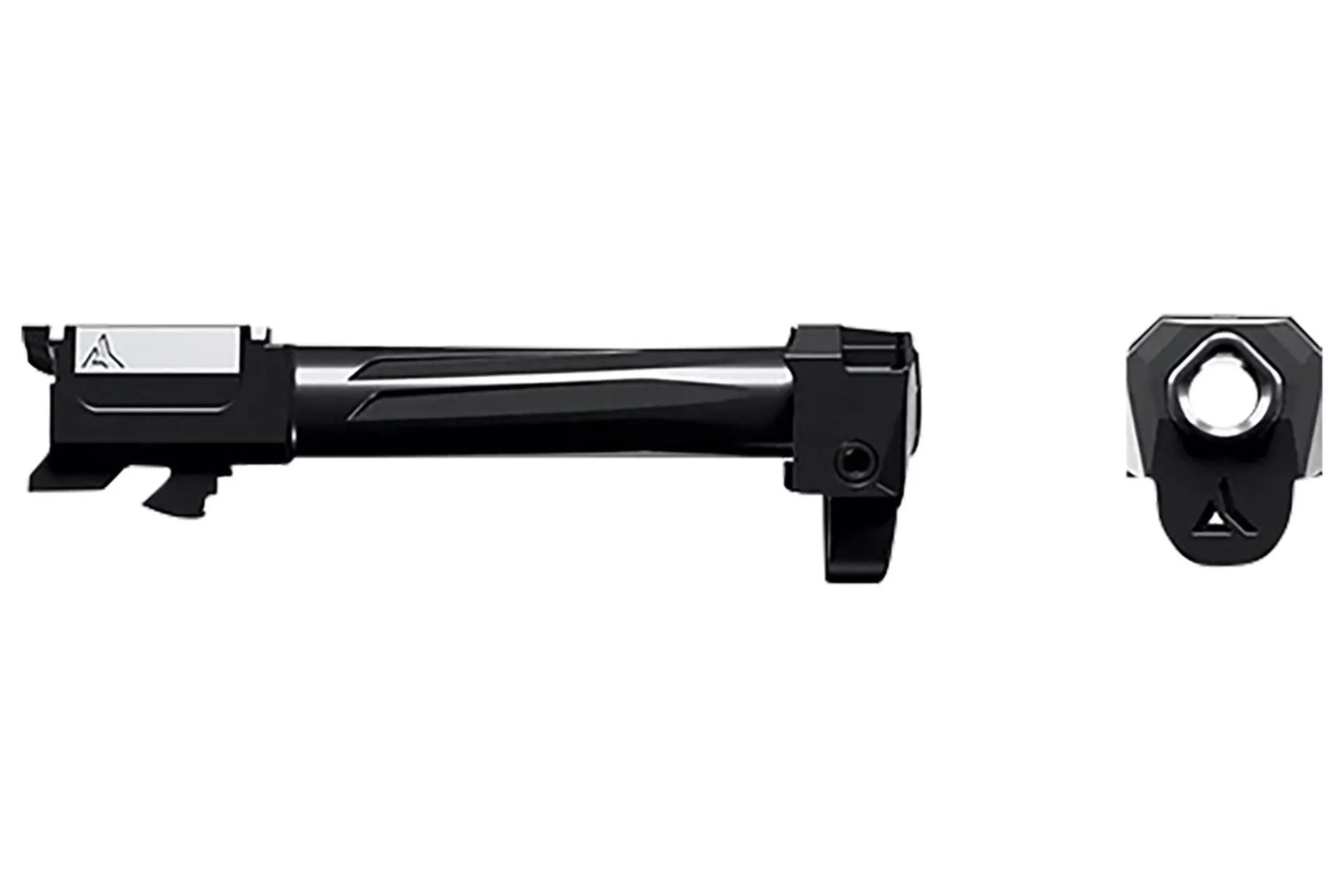 Radian AFTERBURNER + RAMJET INTRA-LOK Combo for GLOCK 43 – Muzzle Compensator and Fluted Barrel 1:10 Twist – R0842