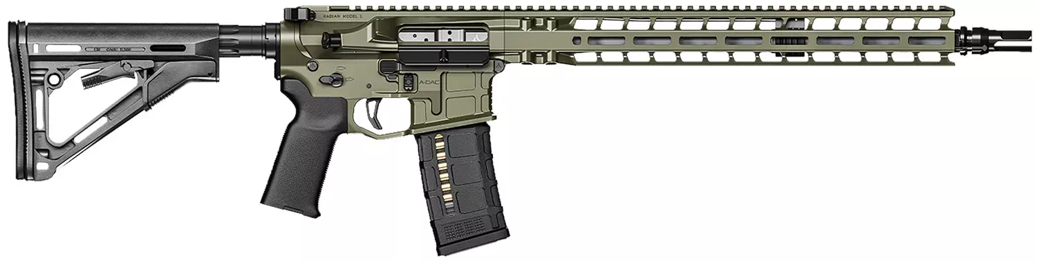 RADIAN WEAPONS R0541 Model 1 223 Wylde 16″ Rifle 30+1 Radian OD Green Cerakote Black Magpul Collapsible Magpul