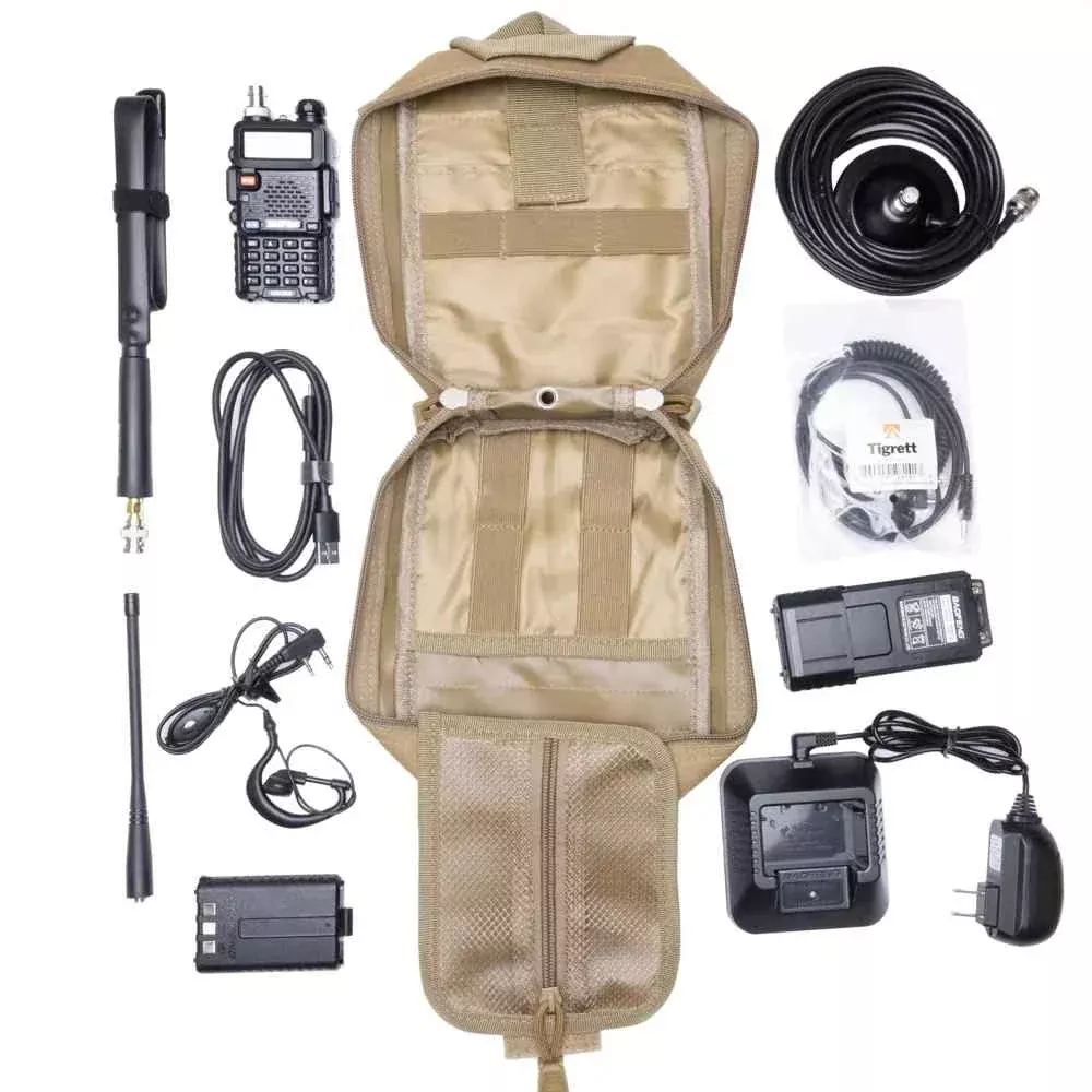 Radio Go Bag with Programmed Baofeng UV5R 8W for Vehicles
