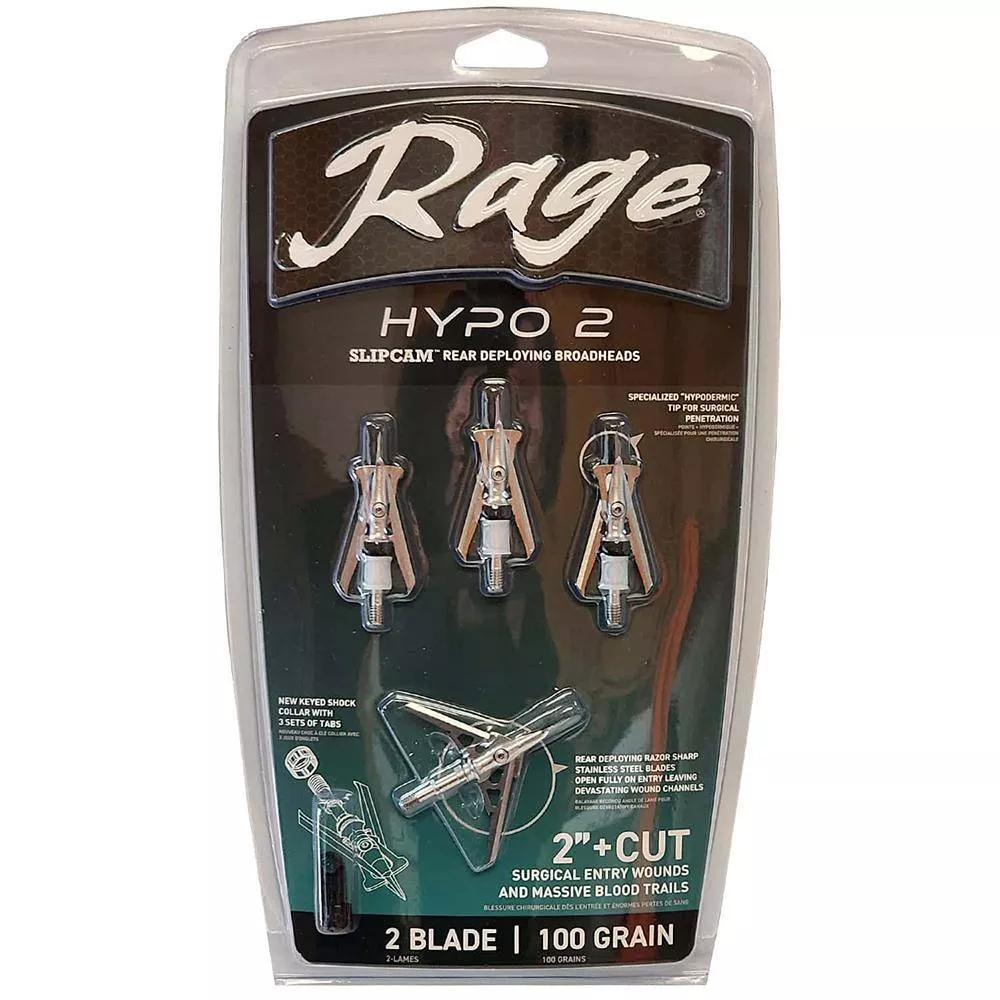 Rage Hypo 2 Broadheads 100 gr 2” 4/ct