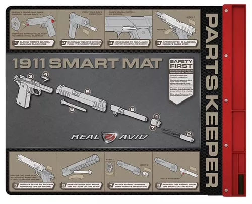 Real Avid AV1911SM 1911 Smart Mat Black/Red 19" x 16" 1911 Diagram Illustration