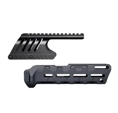 Remington 870 12 gauge - Saddle Mount & Forend - Aluminum - Black - Aftermarket Combo Set