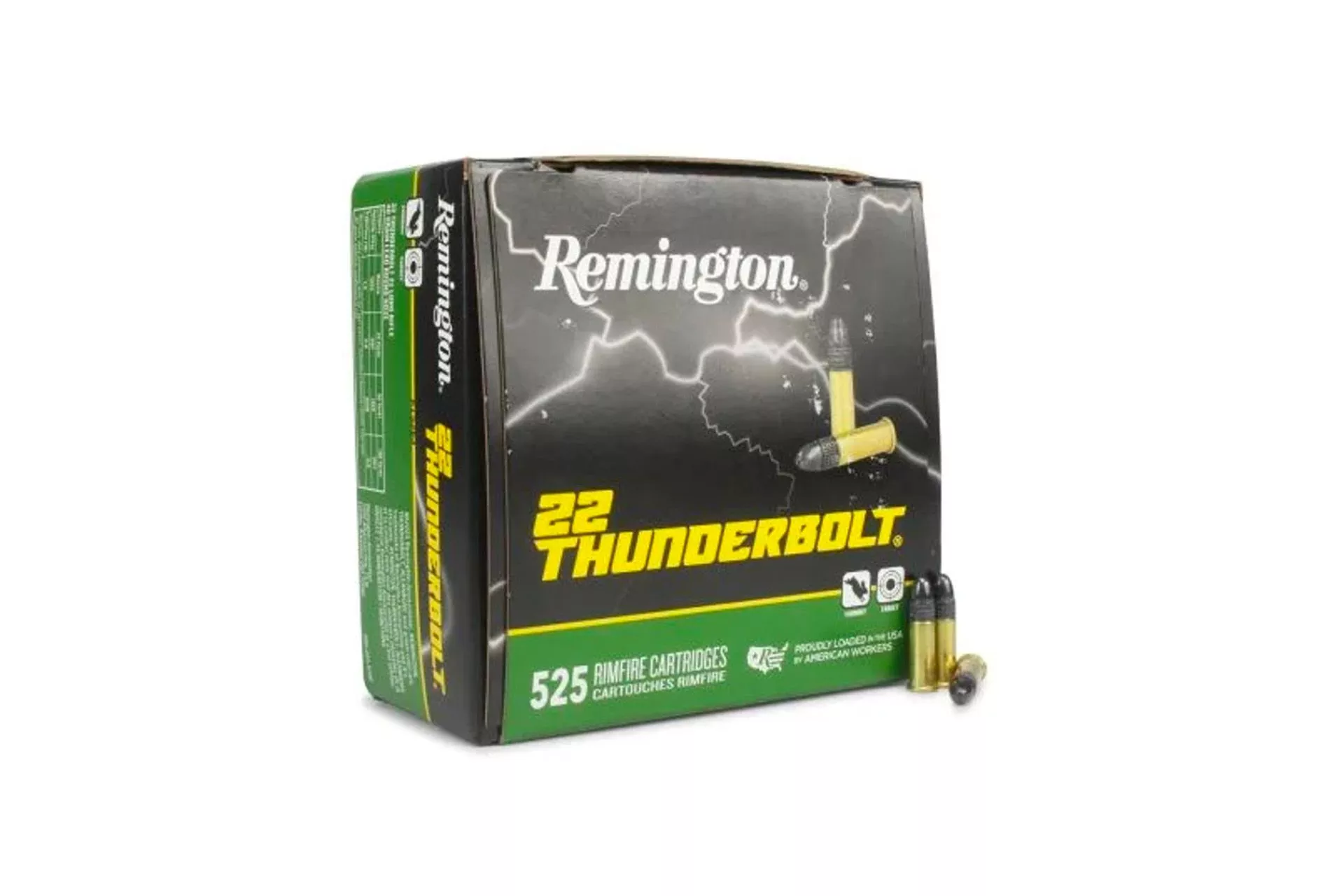 Remington Thunderbolt 22LR 40 Grain Round Nose Hi-Velocity Rimfire Ammo – 525 Rounds – REM21241