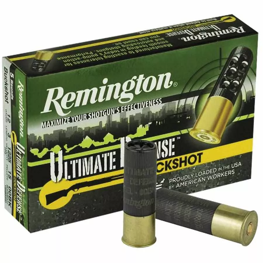 Remington Ultimate Defense Buckshot Shotshells 3″ #4 Buck 1225 fps 5/ct