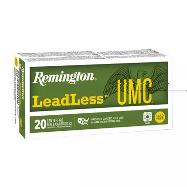 Remington UMC Leadless, 223 Remington, 55 Grain, Full Metal Jacket Leadfree, 20 Round Box R21420