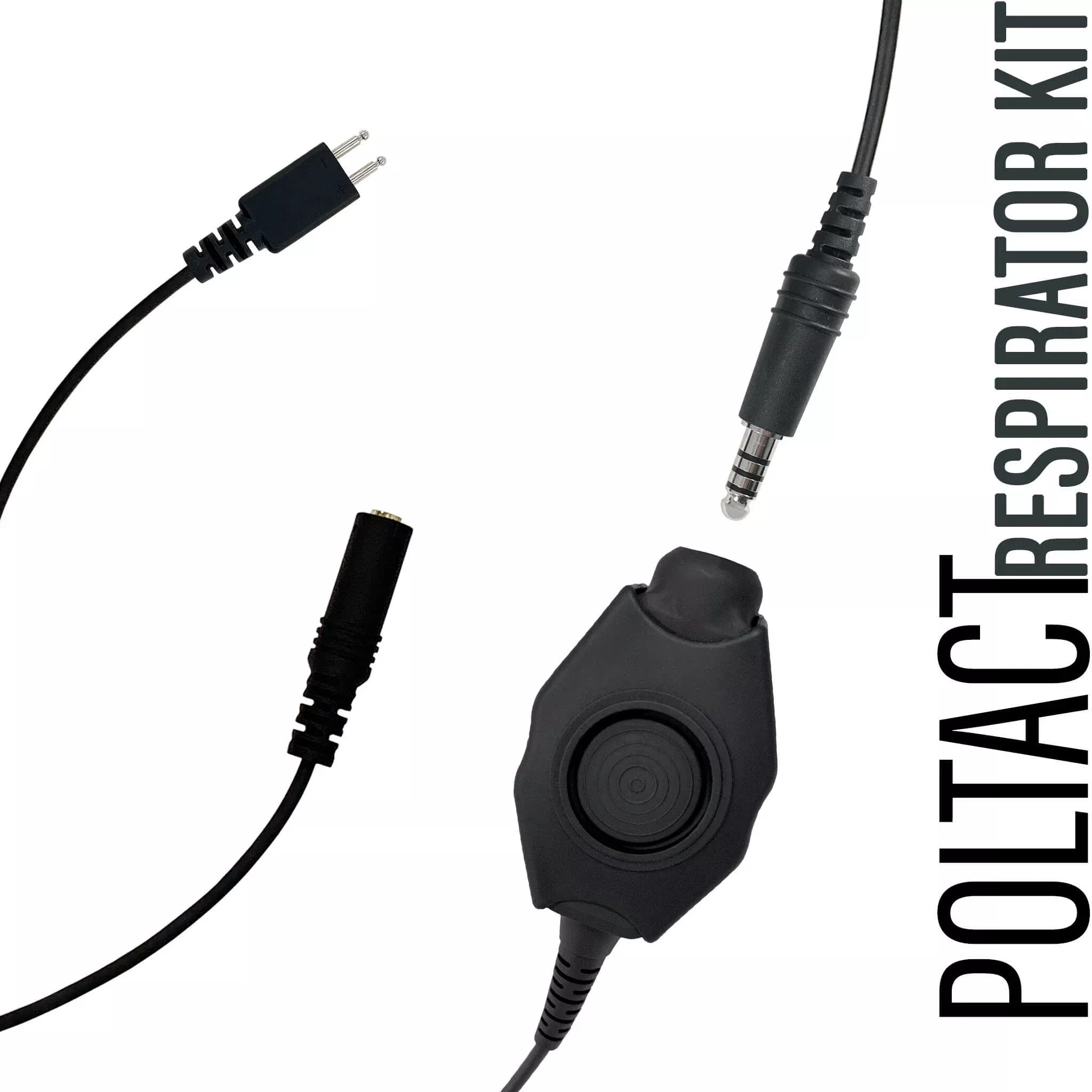 Respirator Mask PTT Kit- 2 Pin Kenwood, Baofeng, BTECH, Rugged Radios, Diga-Talk, TYT, AnyTone, Alinco, Relm/BK Radio, Quansheng, Quansheng, Wouxon, Retevis