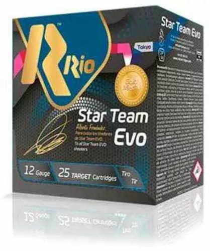 Rio Star Team EVO Shotshells 12ga 2-3/4 1oz #8 1280 fps 25/ct
