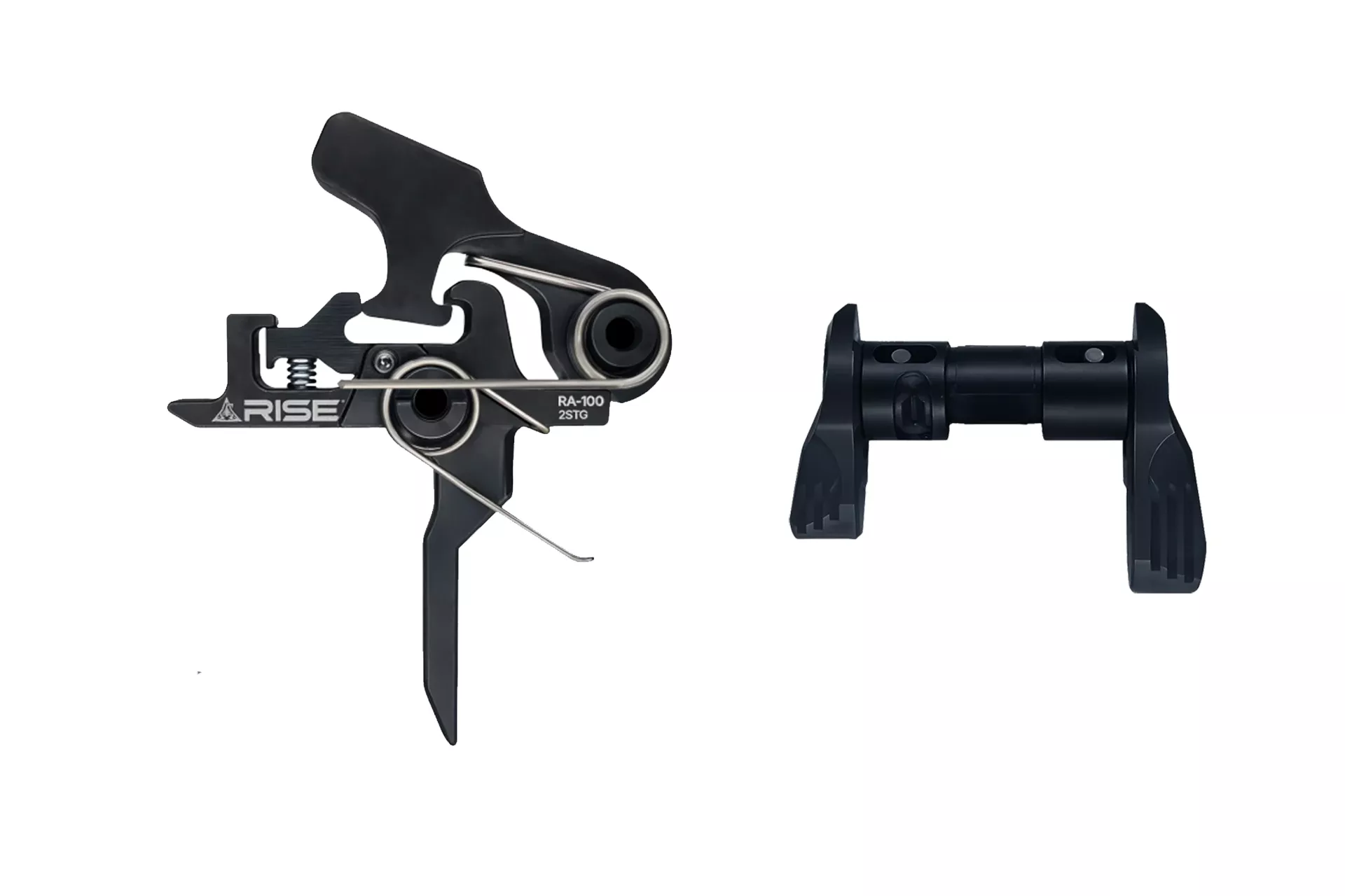 Rise Armament RA-100 Flat Two-Stage Trigger & RA-6423 Black Ambi Safety Selector – RA-100F-6423-BLK