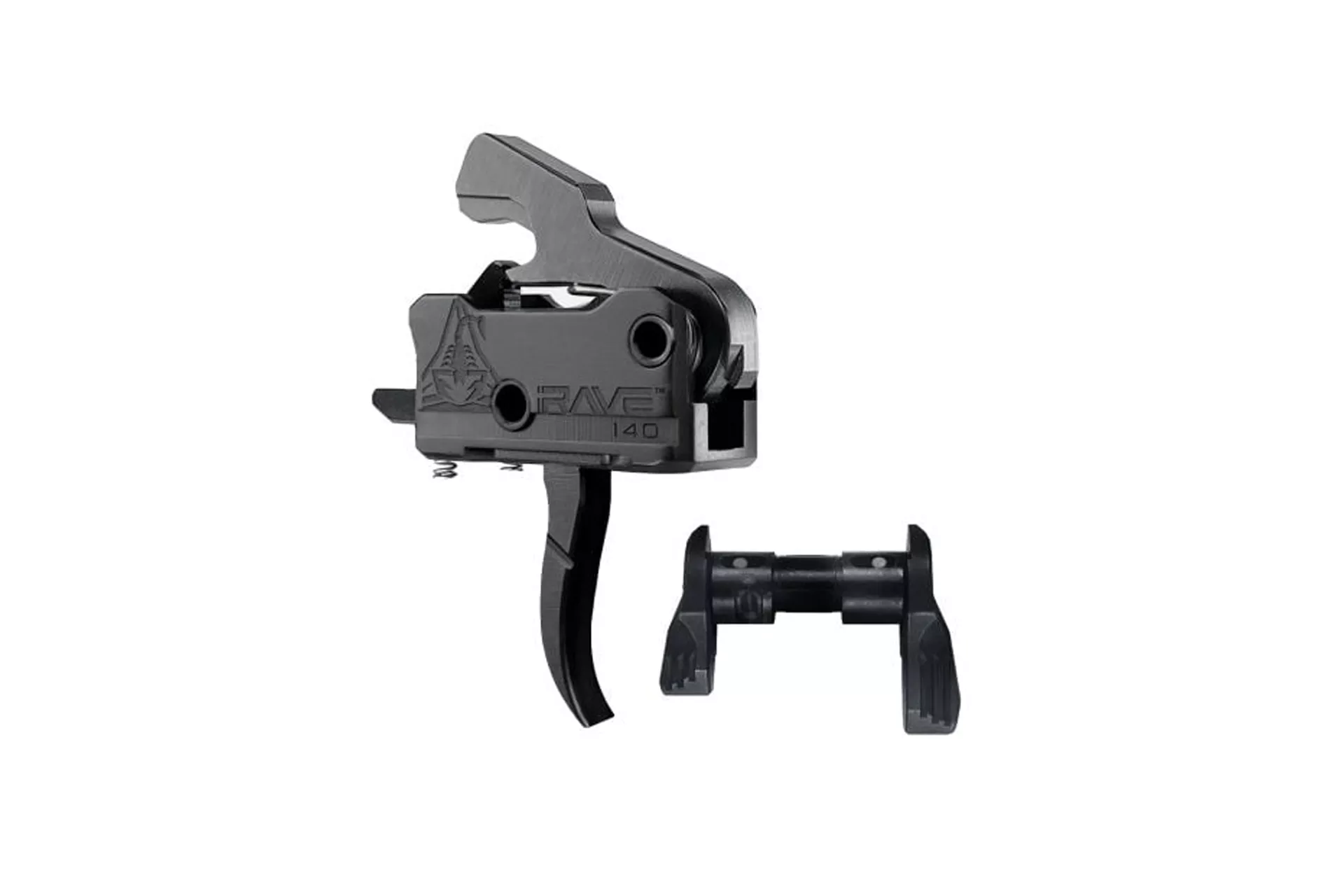 Rise Armament Rave 140 Curved Trigger w/ RA-6423 Black Ambi Safety Selector Combo Kit – T017-6423-BLK