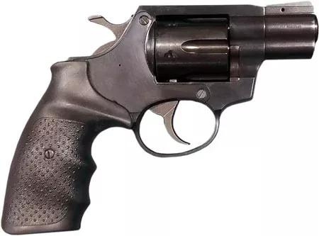 Rock Island 3520B AL3.0 Medium Frame 357 Mag 6 Shot, 2" Blued Full Shroud Barrel, Cylinder & Frame, Black Finger Grooved Rubber Grip, Transfer Bar Safety, Exposed Hammer