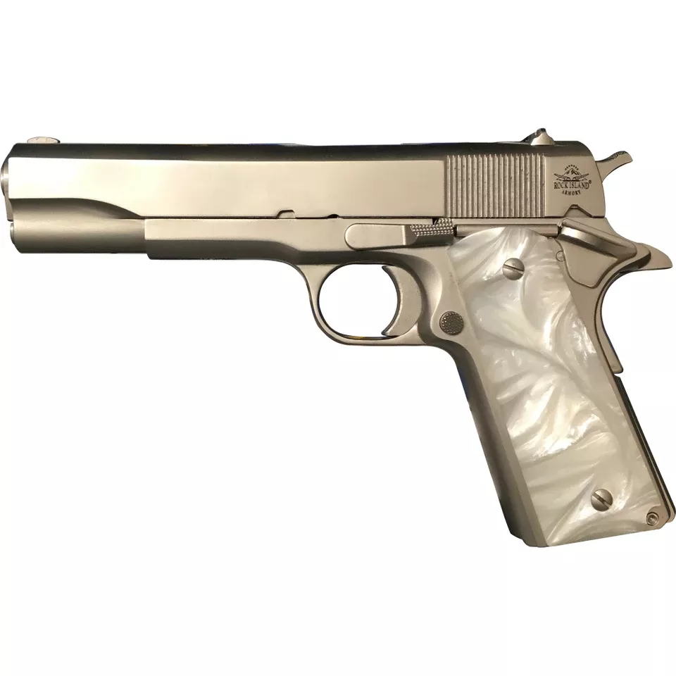 Rock Island Standard 45 ACP 5" 8-Round Nickel Finish