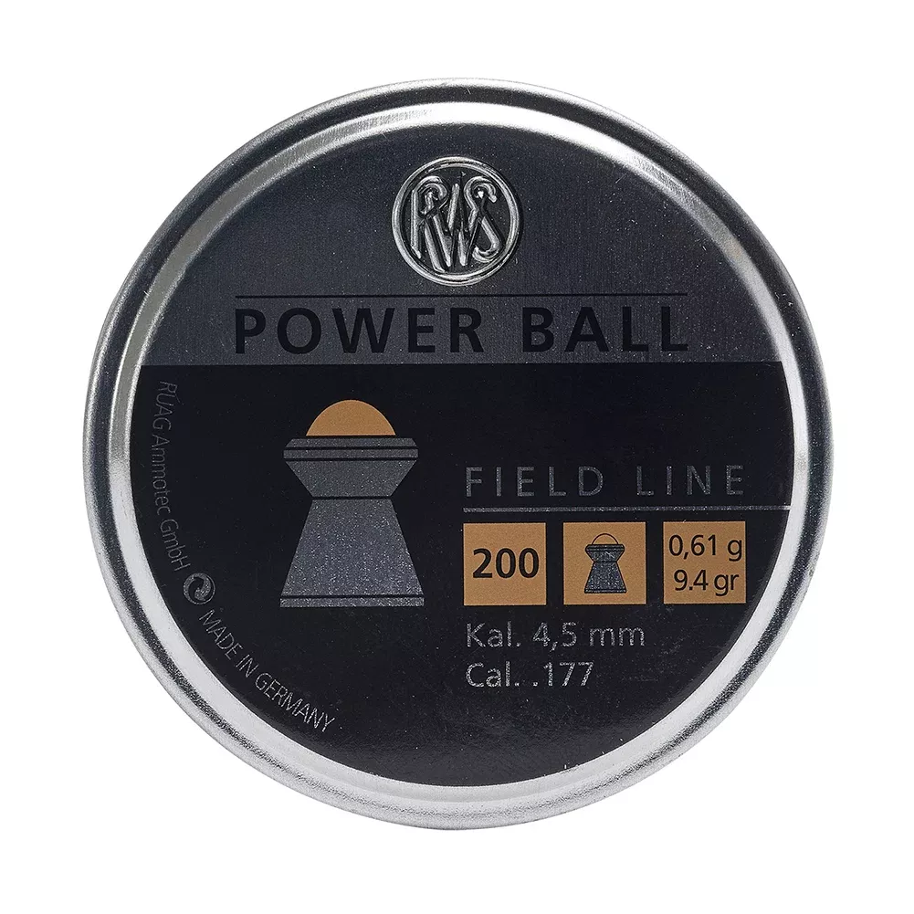 RWS 200rd .177 Cal Power Ball Airgun Hunting / Target Pellets