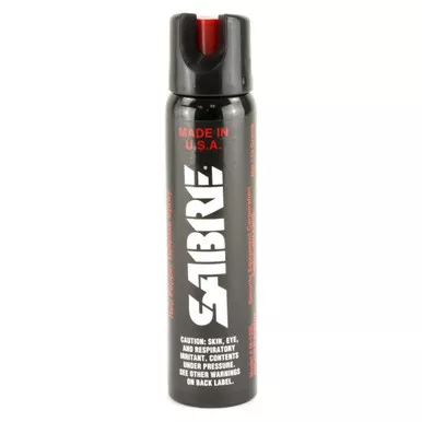 Sabre Pepper Spray, Lock Top, 4.3oz, Red Pepper, CS Tear Gas & UV Dye