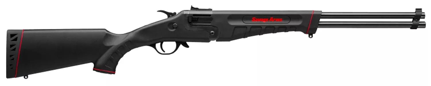 Savage Arms 22434 42 Takedown Compact 22 LR/410 Gauge 1rd 20″ Satin Black Sporter Barrel, Satin Black Carbon Steel Receiver, Matte Black Fixed Synthetic Stock, Ambidextrous