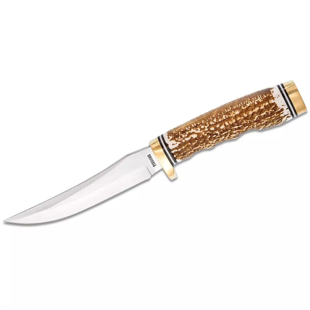 Schrade Uncle Henry Next Gen 153UH Fixed Knife 4-9/10″ Trailing Point Blade Brown