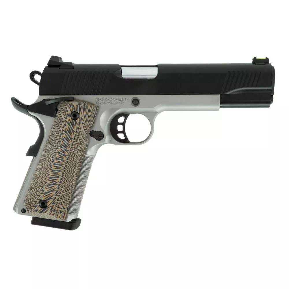 SDS Imports Tisas 1911 D10 FO Handgun 10mm 8rd Magazines (2) 5″ Barrel Black Slide with Stainless Steel Frame