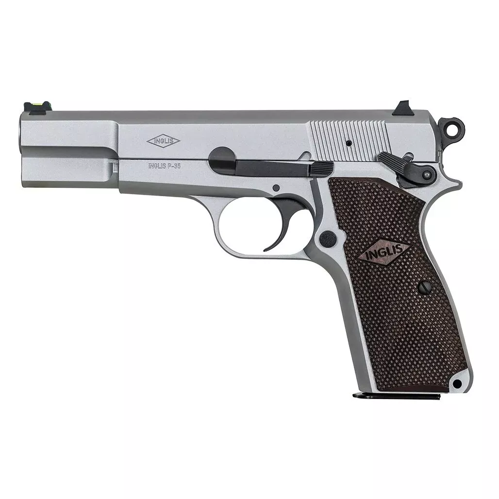 Sds Mac Inglis P-35 N 9mm Pstl Nickl W/G10 Grps