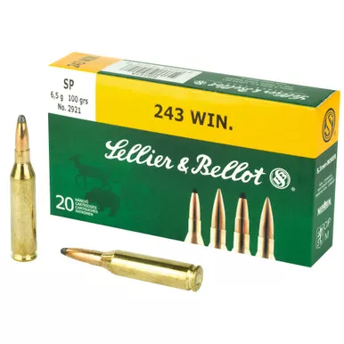 Sellier & BellotSellier & Bellot 243 Winchester 100-Grain Soft Point Rifle Ammunition