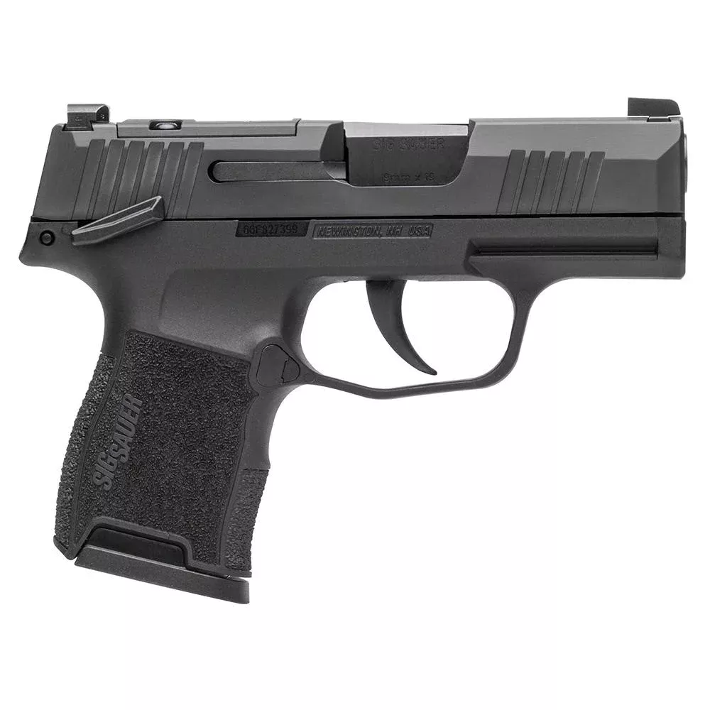 Sig Sauer P365 Handgun 9mm Luger 10rd Magazines (2) 3.1″ Barrel Black Optic Ready MA Compliant