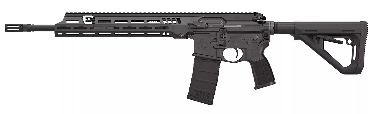 Sig Sauer R516G3556N16B 516 G3 Mohawk 5.56 NATO 30+1 16″ Black FNC Barrel, Black Anodized Alloy Receiver W/Picatinny Rail, M-LOK Handguard, Black Polymer Stock, Textured Grip, Ambidextrous