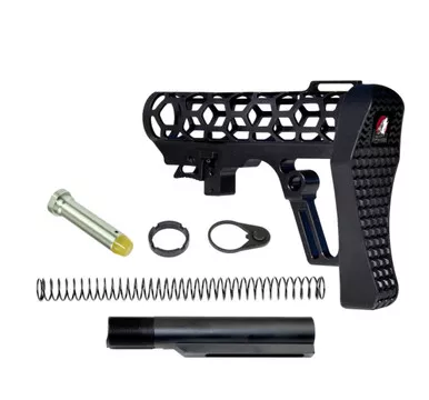 Skeletonized Mil-Spec Stock Assembly Kit - Black