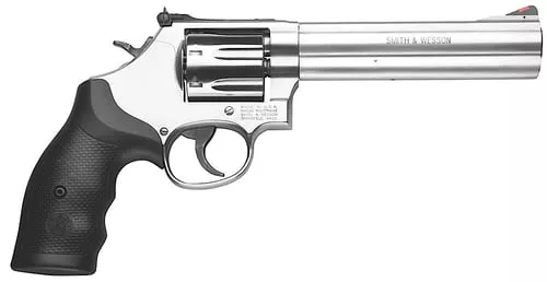 Smith & Wesson L-Frame Model 686 Plus Handgun .357 Mag 7rd Capacity 6″ Barrel Silver with Black Grip