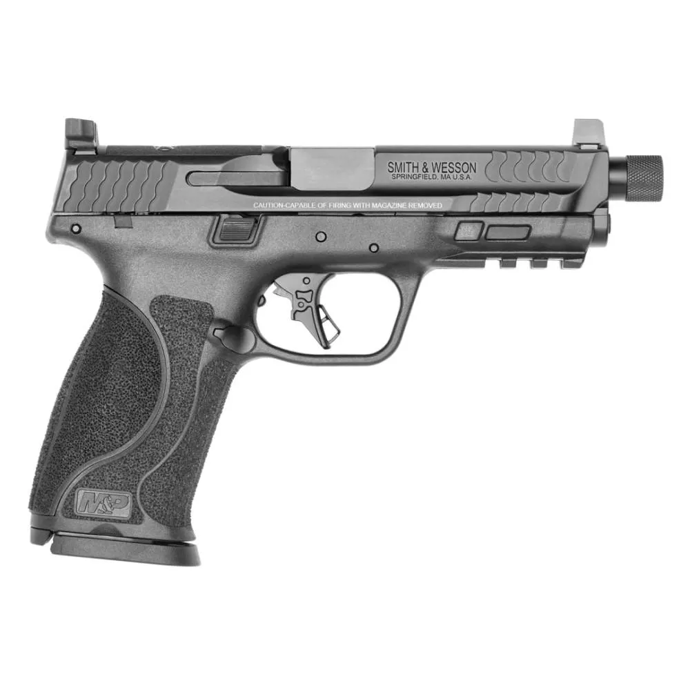 Smith & Wesson M&P 9 M2.0 Full Size Handgun 9mm Luger 17rd Magazines(2) 4.625″ Threaded Barrel Black Finish
