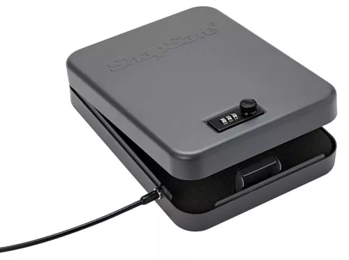 SnapSafe 75250 Lock Box2XL Combination Entry Black Steel 11.50" L x 8.50" W x 2.50" D
