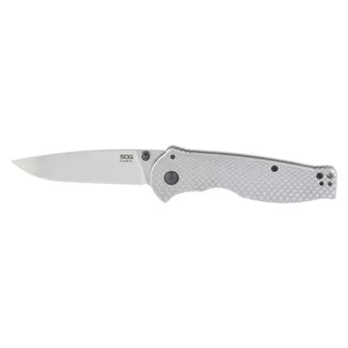 SOG Knives & Tools Flash II - Folding Knife, Straight, 3.4", Silver