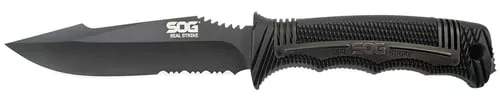 SOG SEAL Strike Knife 4.9" Partially Serrated Blade Black
