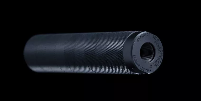 SONICORE Skarv 22 – 22LR 1/2-28 Direct Thread Suppressor – Black – 50‑1005