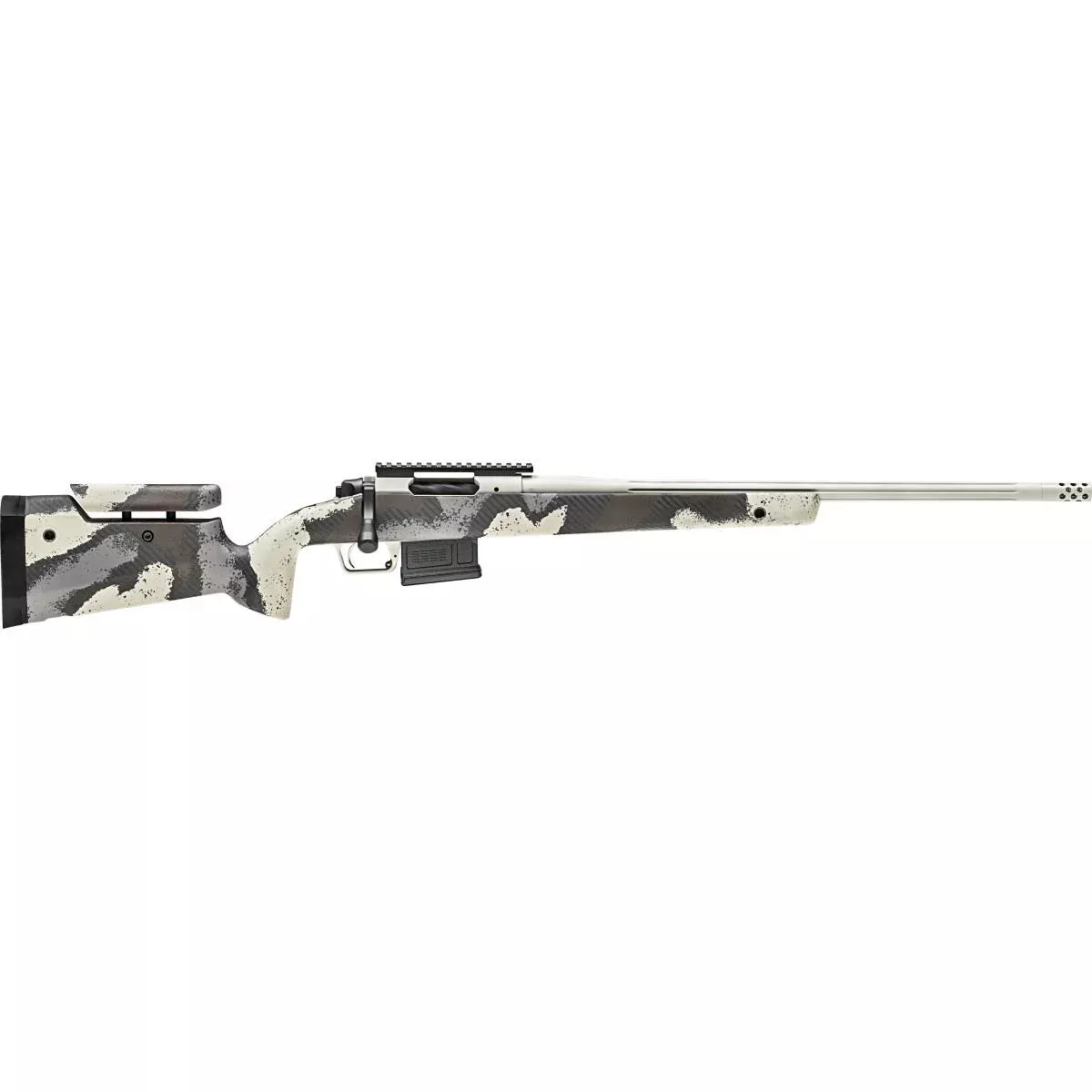 Springfield Armory Model 2020 Waypoint 6.5 Creedmoor Rifle 5rd Magazine 22″ Fluted Barrel Evergreen Camo Adjustable Stock