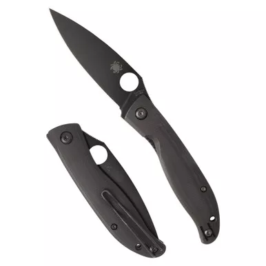 Spyderco Mantra 4 - Folding Knife, Plain, 3.34", Black