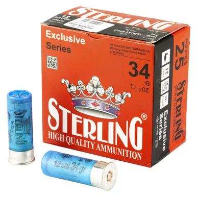 Sterling Exclusive Series - 12 Gauge 2.75", #4, Shot, 25-Round Box