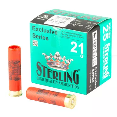 Sterling Exclusive Series, 28 Gauge 2.75", #8, 21 Grain, 3/4 oz, Shot, 25 Round Box 8698779969127