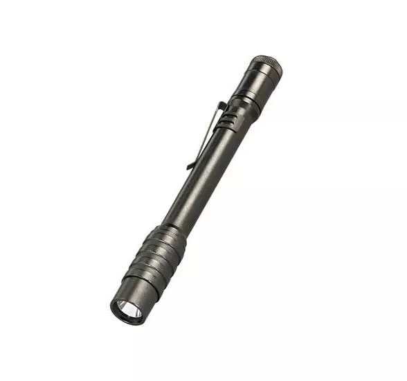 Streamlight Stylus Pro USB Rechargeable Penlight, Black with White LED, USB with USB Cord, Nylon Holster – 66134