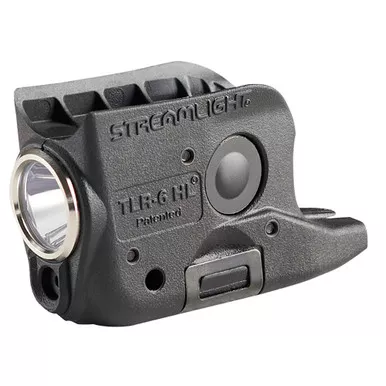 Streamlight TLR-6 HL, Tac Light with Red Laser, Fits Glock 42 & 43, 300 Lumens, Matte Finish, Black, Includes Three SLB2 Batteries with USB-C Charging Case 69340