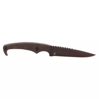 Stroup Knives MK2, Fixed Blade Knife, 4" Drop Point Blade, 1095 High Carbon Steel, 8" Overall Length, Cerakote Finish, Black, G10 Handle, Includes Sheath MK2-B-G10-BLKCER