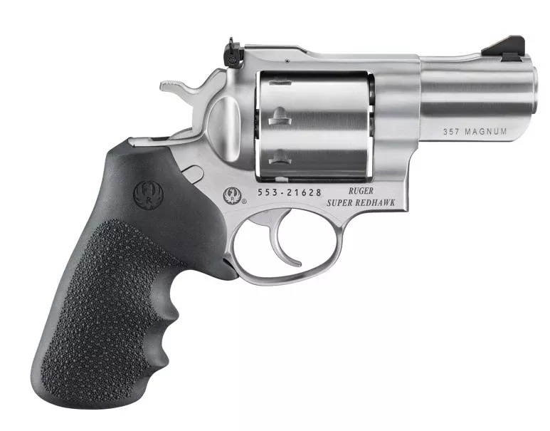 Super Red Hawk 357 Mag 2.50" SS/Blk Hogue 8-rd