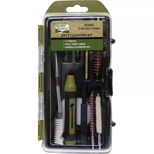 TAC SHIELD SPORT RIDGE AR15 17PC RIFLE CLEANING KIT HARD CASE