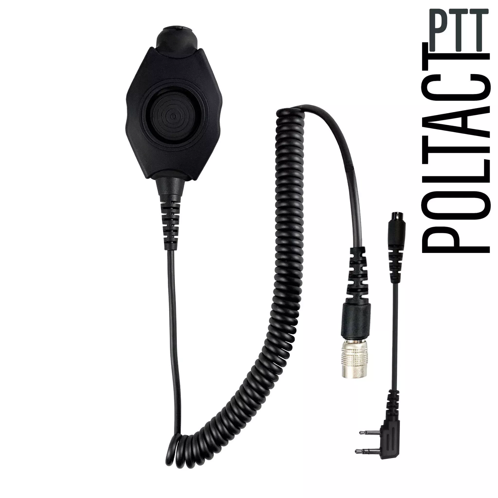 Tactical Radio Amplified Adapter/PTT for Headset(Hirose): Gentex, Ops-Core, OTTO, 3M Peltor ComTac, XPI, MSA, Helicopter, & More - Only for Baofeng, BTECH GMRS-PRO & UV-PRO