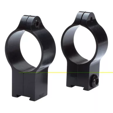 Talley Manufacturing Light Weight Ring Set, 1" High, Fits CZ with 11MM Dovetail (452 European/455/457/512/513), Matte Finish, Black 22CZRH