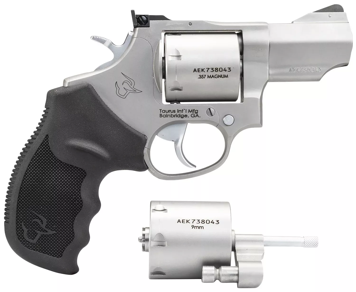 Taurus 2-692029 692Medium Frame 357 Mag/38 Special +P/9mm 7 Shot 2.50" Matte Stainless Cylinder/Frame/Barrel Transfer Bar Safety