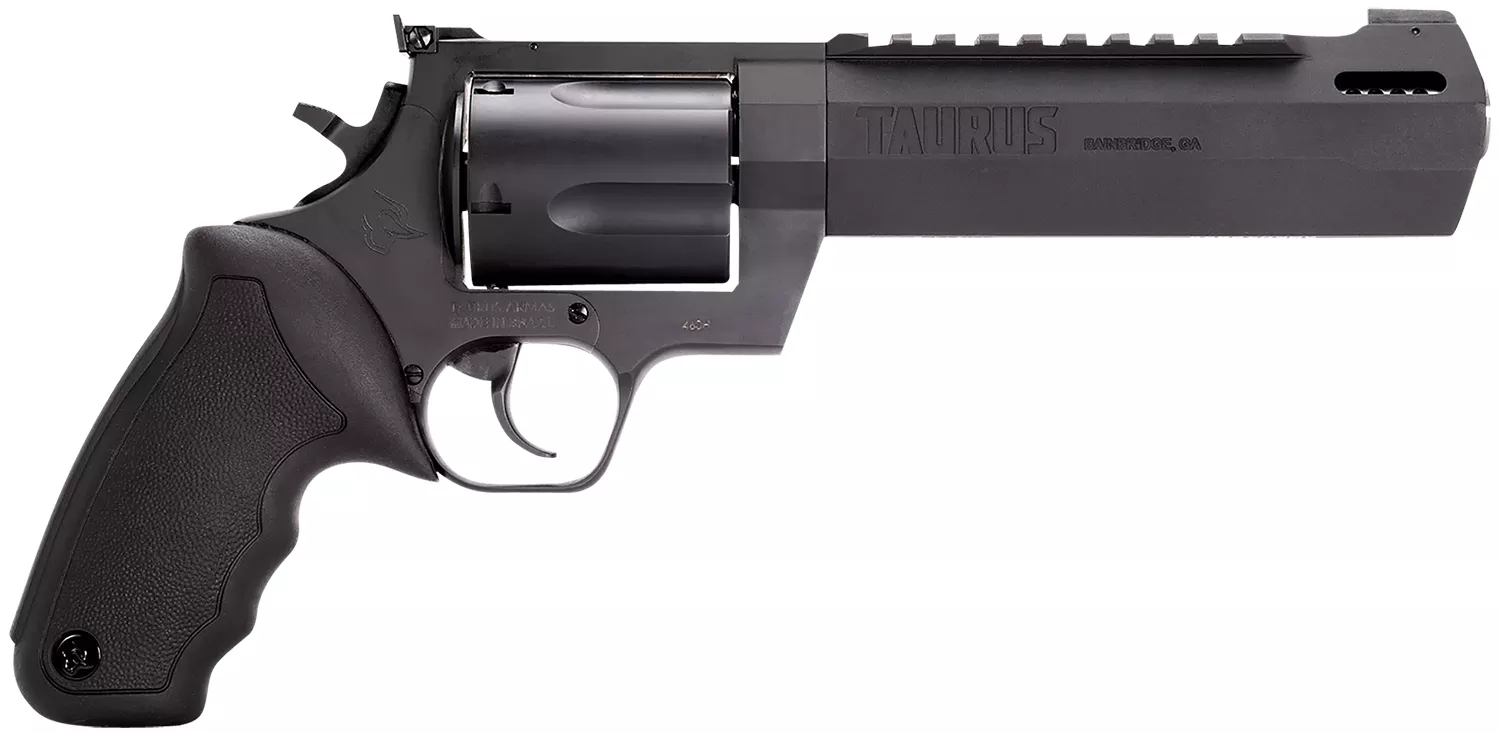 Taurus 2460061RH Raging Hunter460 S&W Mag 5rd 6.75" Matte Black Barrel Matte Black Oxide Steel Cylinder & Frame Black Rubber withIntegrated Cushion Insert Grip